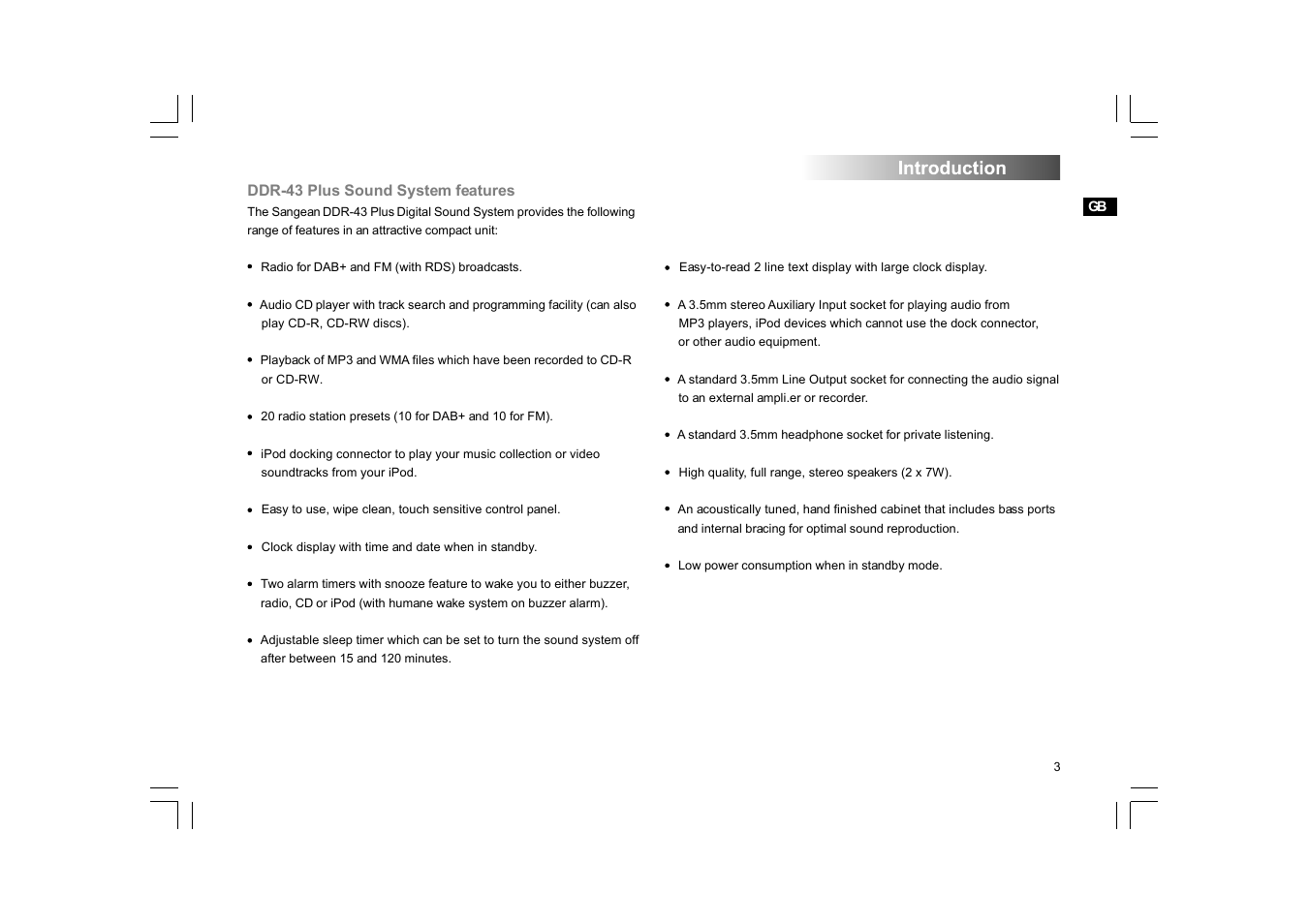 Sangean DDR-43+ (R1) User Manual | Page 5 / 49