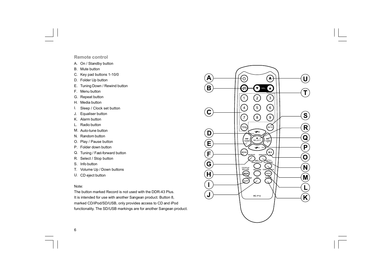 Sangean DDR-43+ (R1) User Manual | Page 8 / 49