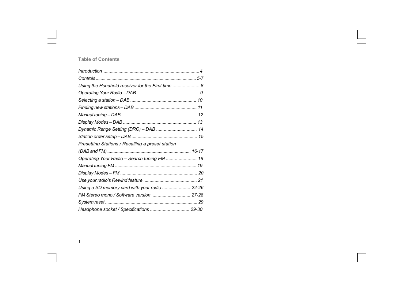 Sangean DPR-17 (V1) User Manual | Page 2 / 31