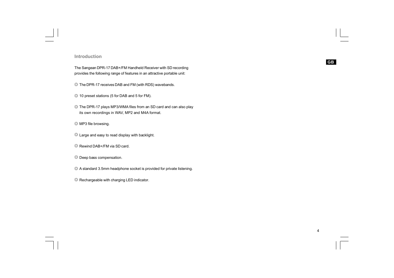 Sangean DPR-17 (V1) User Manual | Page 5 / 31