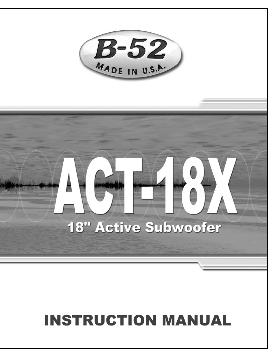ETI Sound Systems, INC ACT-18X User Manual | 8 pages