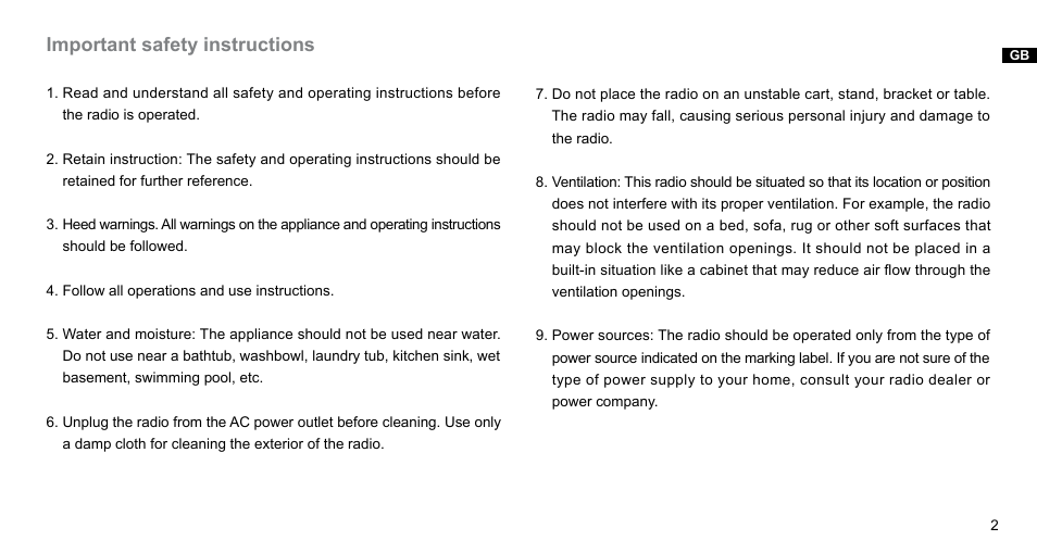 Sangean DPR-65 Basic Black (V1) User Manual | Page 3 / 32