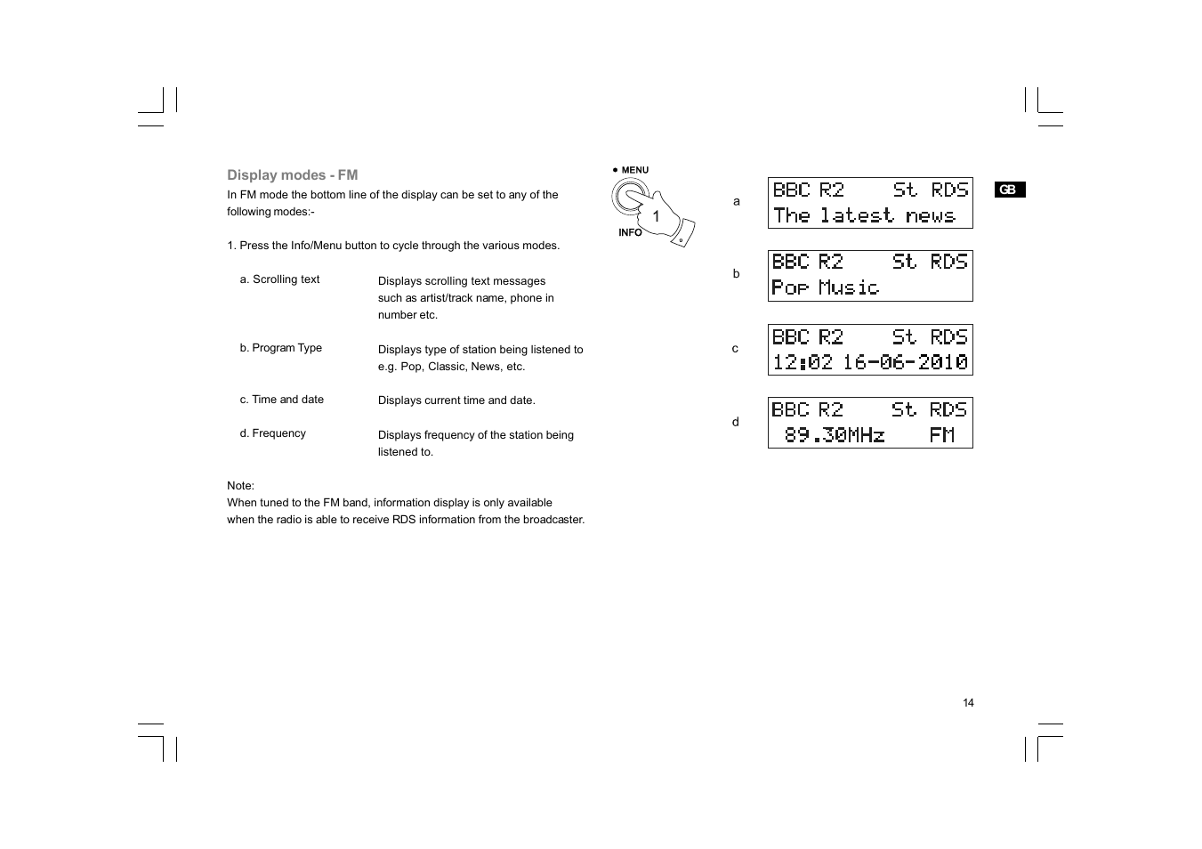 Sangean DPR-99+ (R1) User Manual | Page 15 / 25