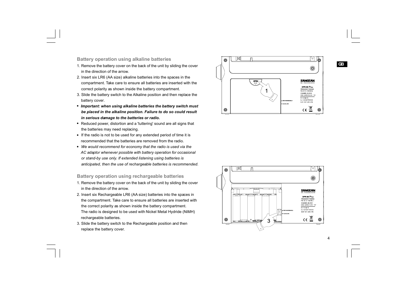 Sangean DPR-99+ (R1) User Manual | Page 5 / 25