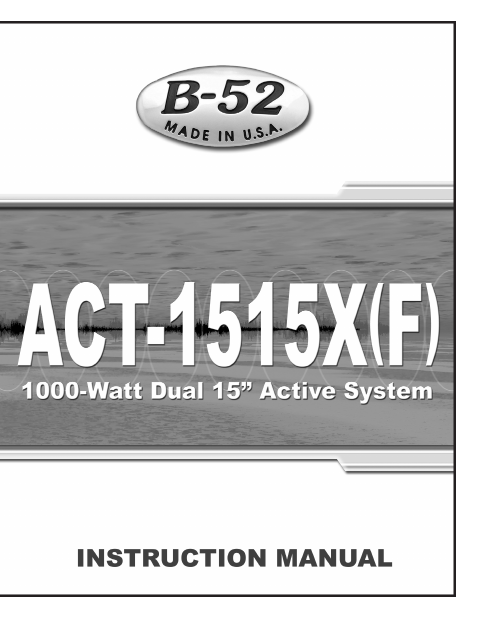 ETI Sound Systems, INC ACT-1515X(F) User Manual | 8 pages