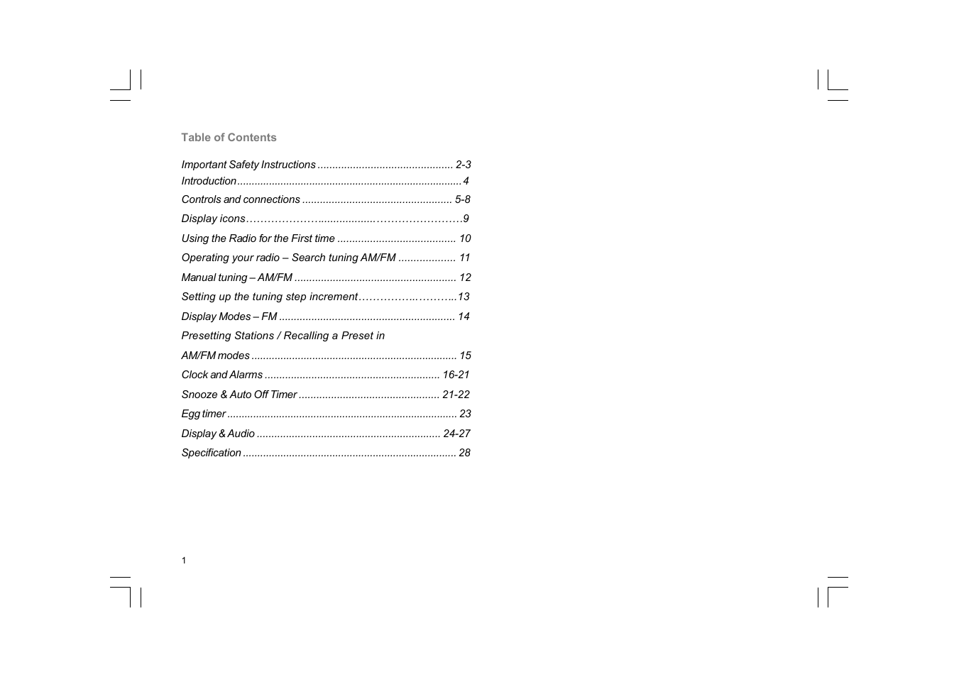 Sangean K-200 (V1) User Manual | Page 2 / 29