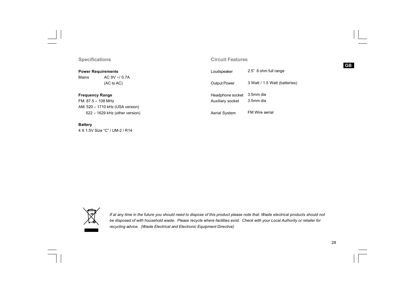 Sangean K-200 (V1) User Manual | Page 29 / 29