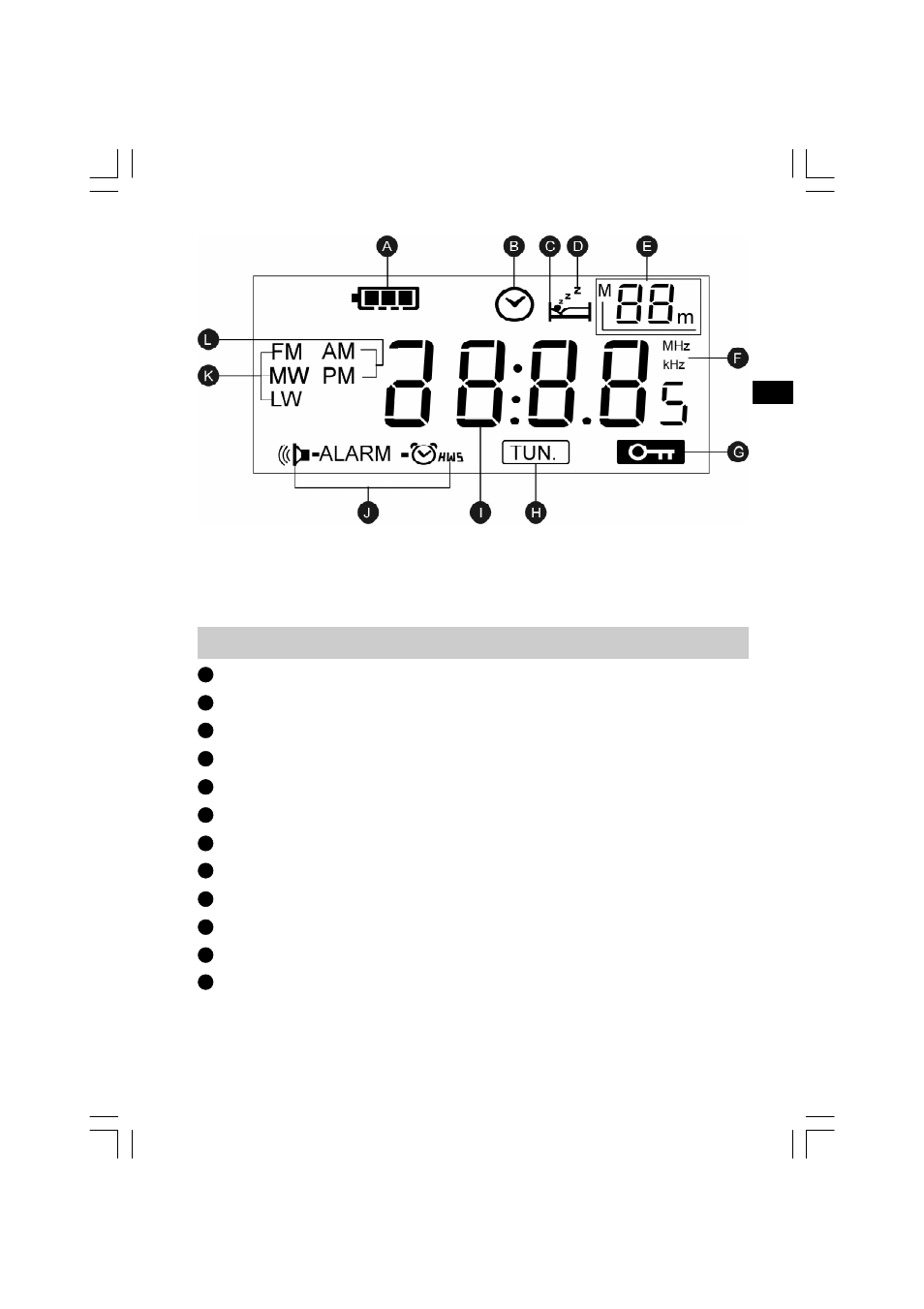 Display information | Sangean PR-D3L (V1) User Manual | Page 5 / 15