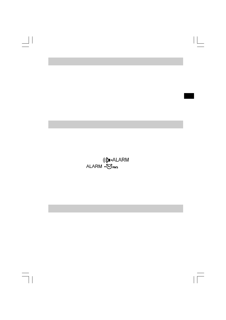 Real time setting, Alarm time setting, Alarm on | Sangean PR-D3L (V1) User Manual | Page 9 / 15