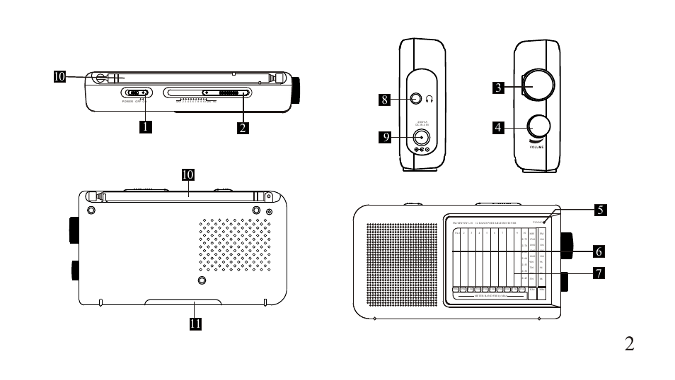 Sangean SG-622 (V1) User Manual | Page 2 / 10