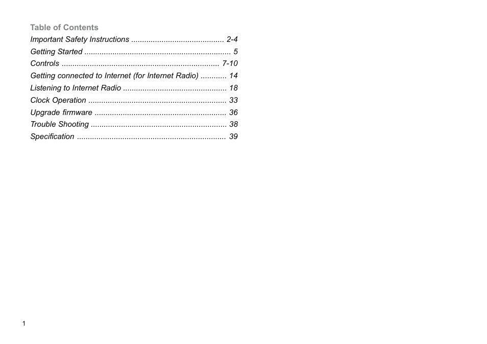Sangean WFR-1 (R1) User Manual | Page 2 / 41