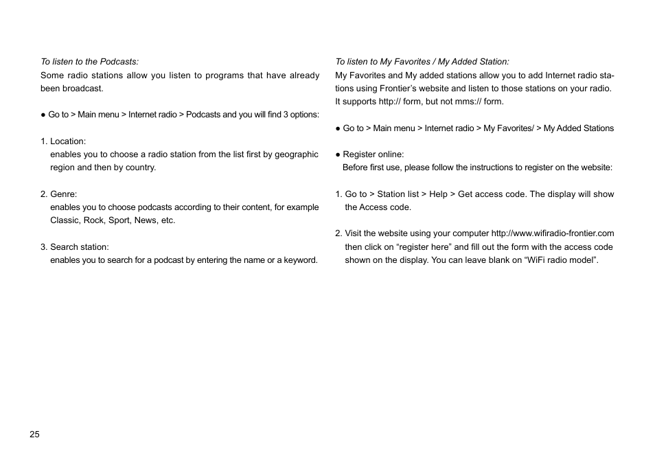 Sangean WFR-1 (R1) User Manual | Page 26 / 41