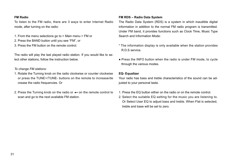 Sangean WFR-1 (R1) User Manual | Page 32 / 41