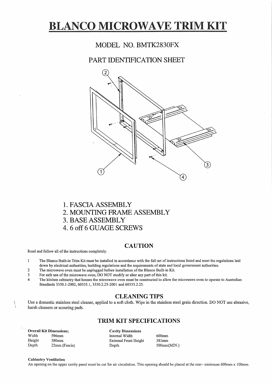 Blanco B 830FX User Manual | Page 11 / 14