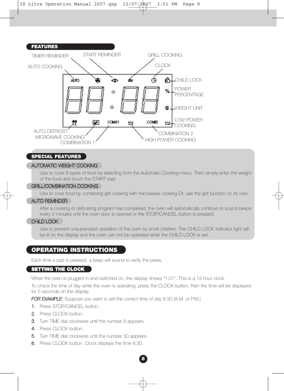 Operating instructions | Blanco B 830FX User Manual | Page 7 / 14