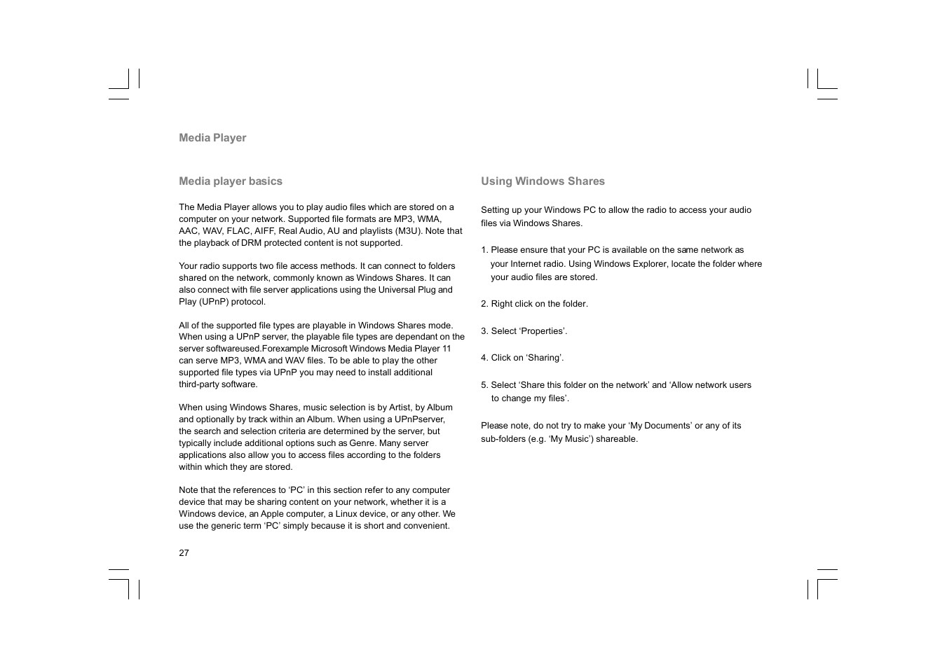 Sangean WFR-20 (R1) User Manual | Page 28 / 59