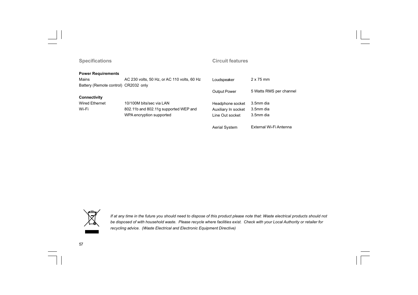 Sangean WFR-20 (R1) User Manual | Page 58 / 59