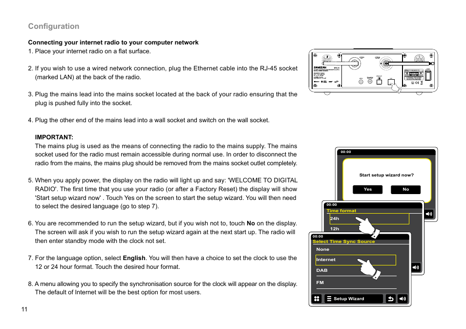 Configuration | Sangean WFR-2D V.1 User Manual | Page 12 / 84