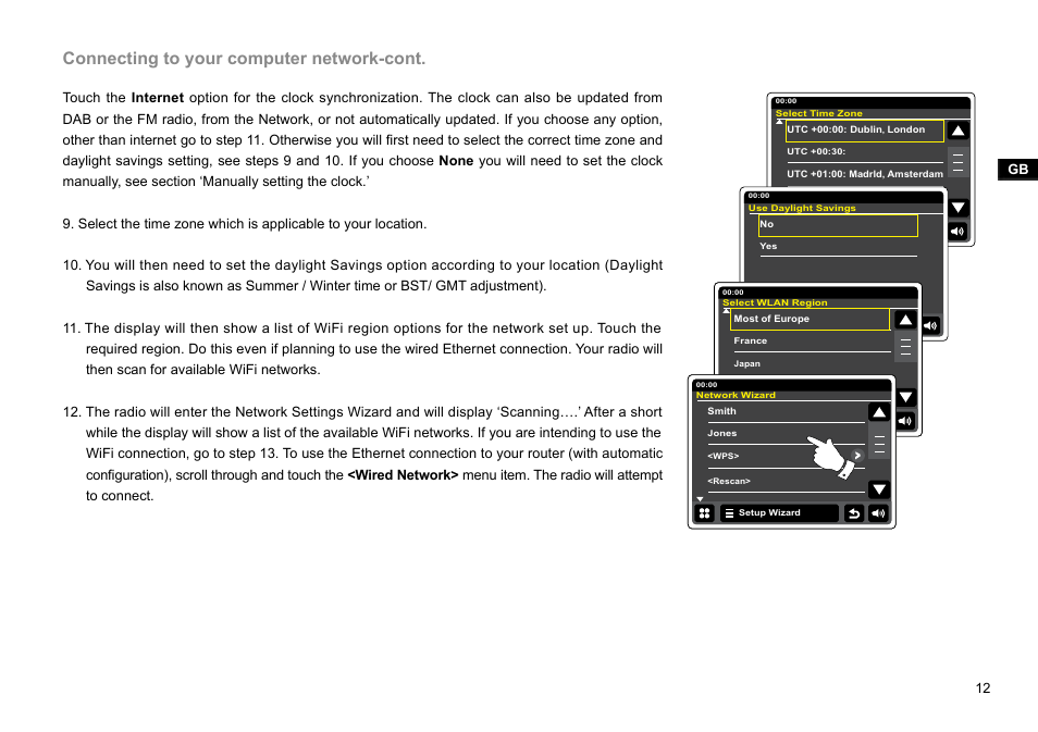 Connecting to your computer network-cont | Sangean WFR-2D V.1 User Manual | Page 13 / 84