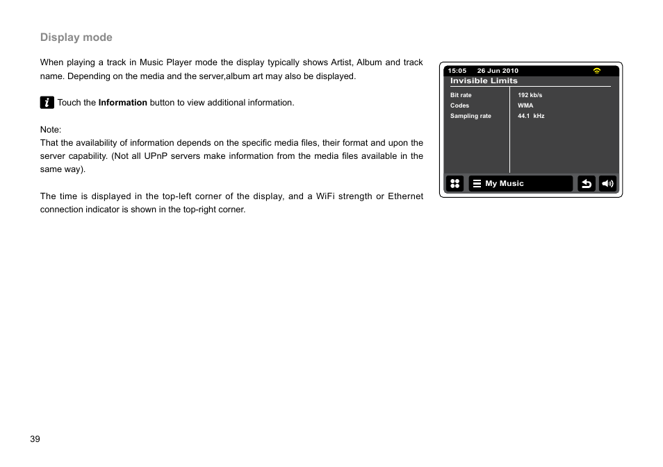 Display mode | Sangean WFR-2D V.1 User Manual | Page 40 / 84