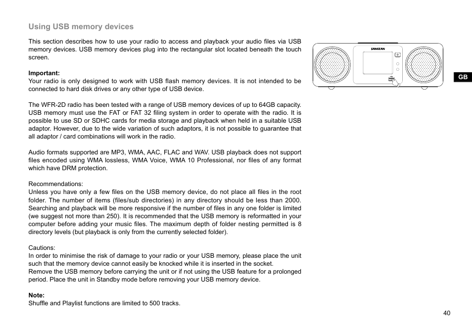 Sangean WFR-2D V.1 User Manual | Page 41 / 84