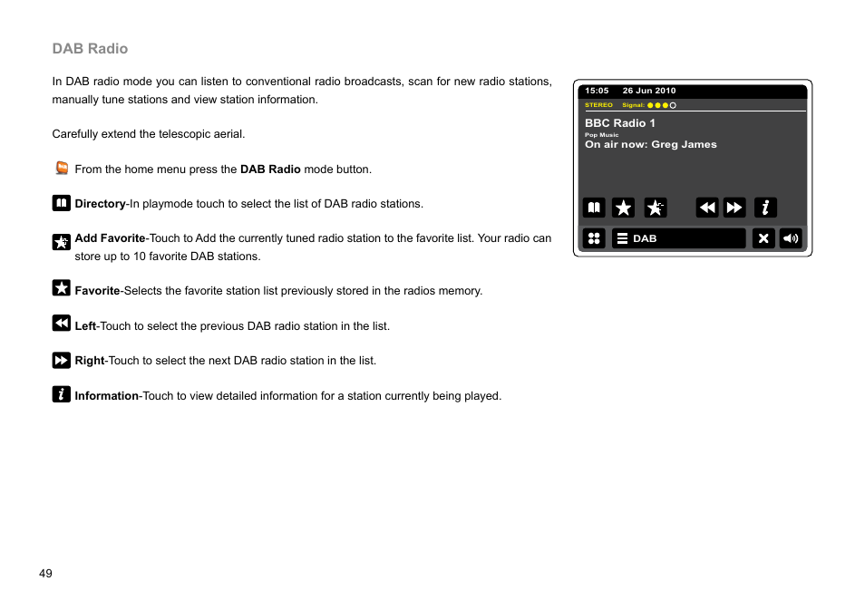 Dab radio | Sangean WFR-2D V.1 User Manual | Page 50 / 84