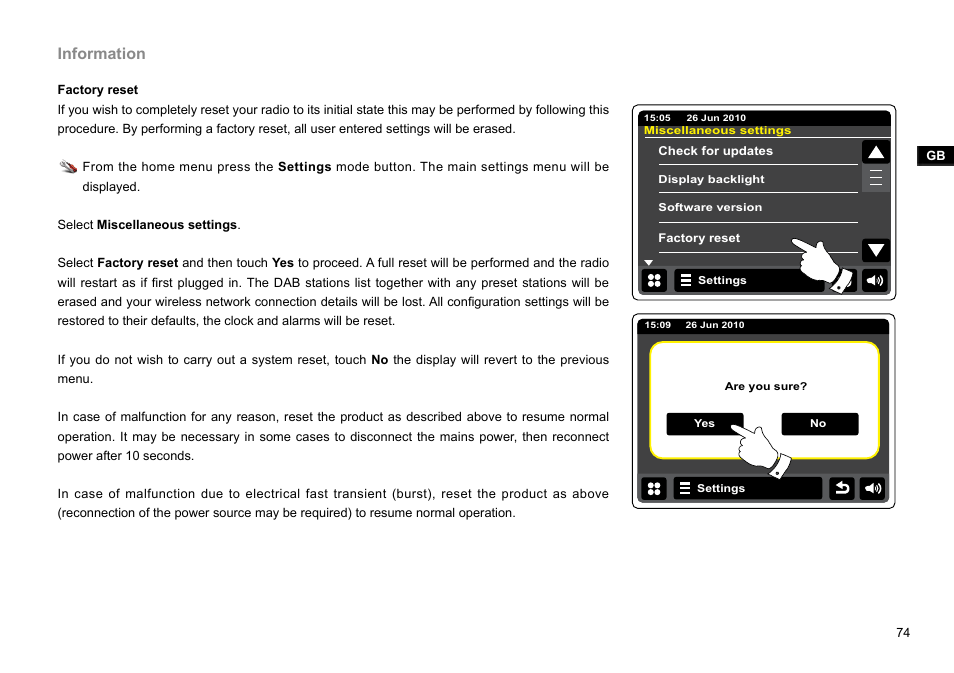 Information | Sangean WFR-2D V.1 User Manual | Page 75 / 84