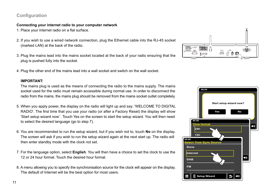 Configuration | Sangean WFT-2D (V1) User Manual | Page 12 / 80