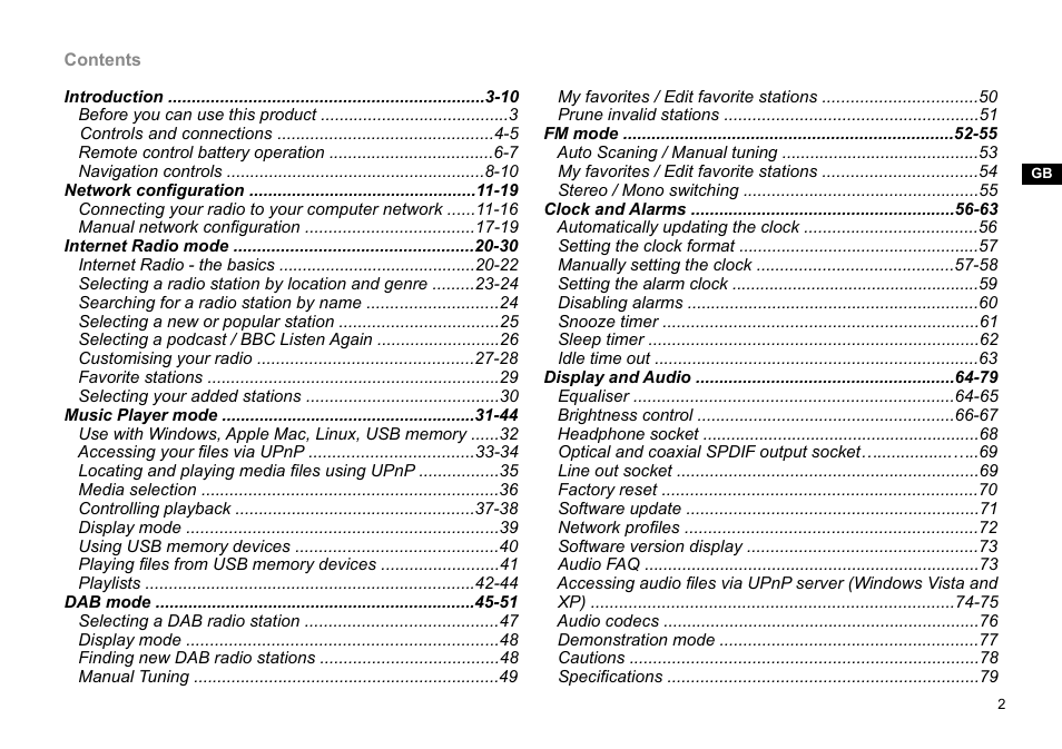 Sangean WFT-2D (V1) User Manual | Page 3 / 80