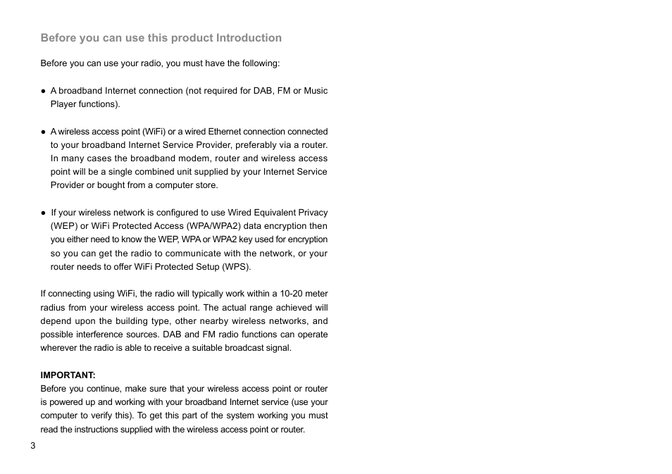 Before you can use this product introduction | Sangean WFT-2D (V1) User Manual | Page 4 / 80