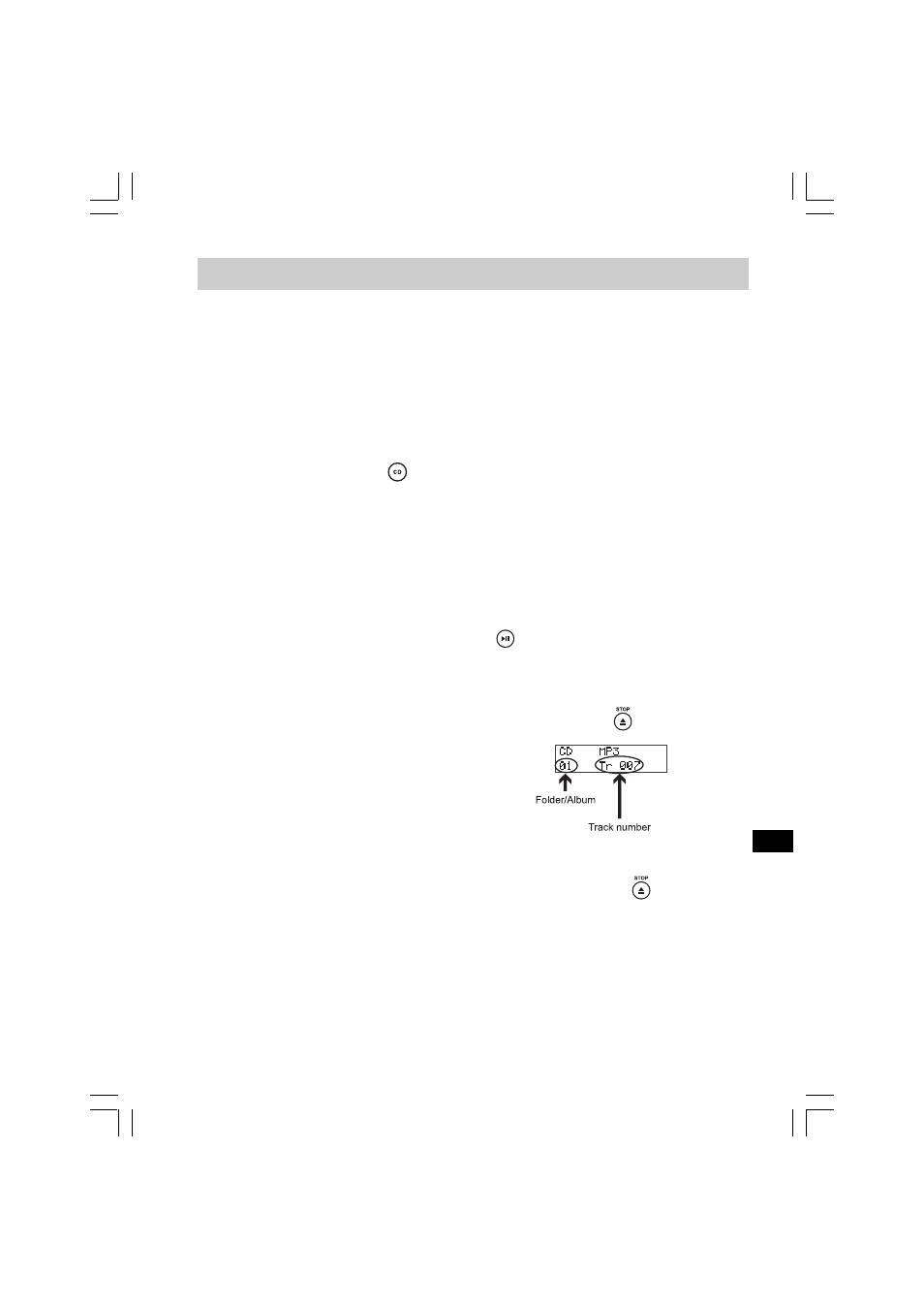 Mp3 cd mode operation | Sangean WR-3 (V1) User Manual | Page 13 / 22