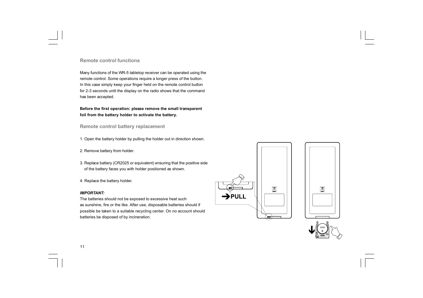 Sangean WR-5 (R1) User Manual | Page 12 / 39
