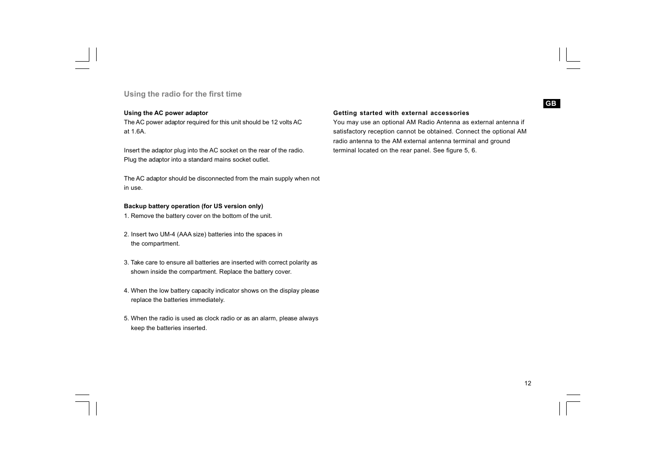 Sangean WR-5 (R1) User Manual | Page 13 / 39