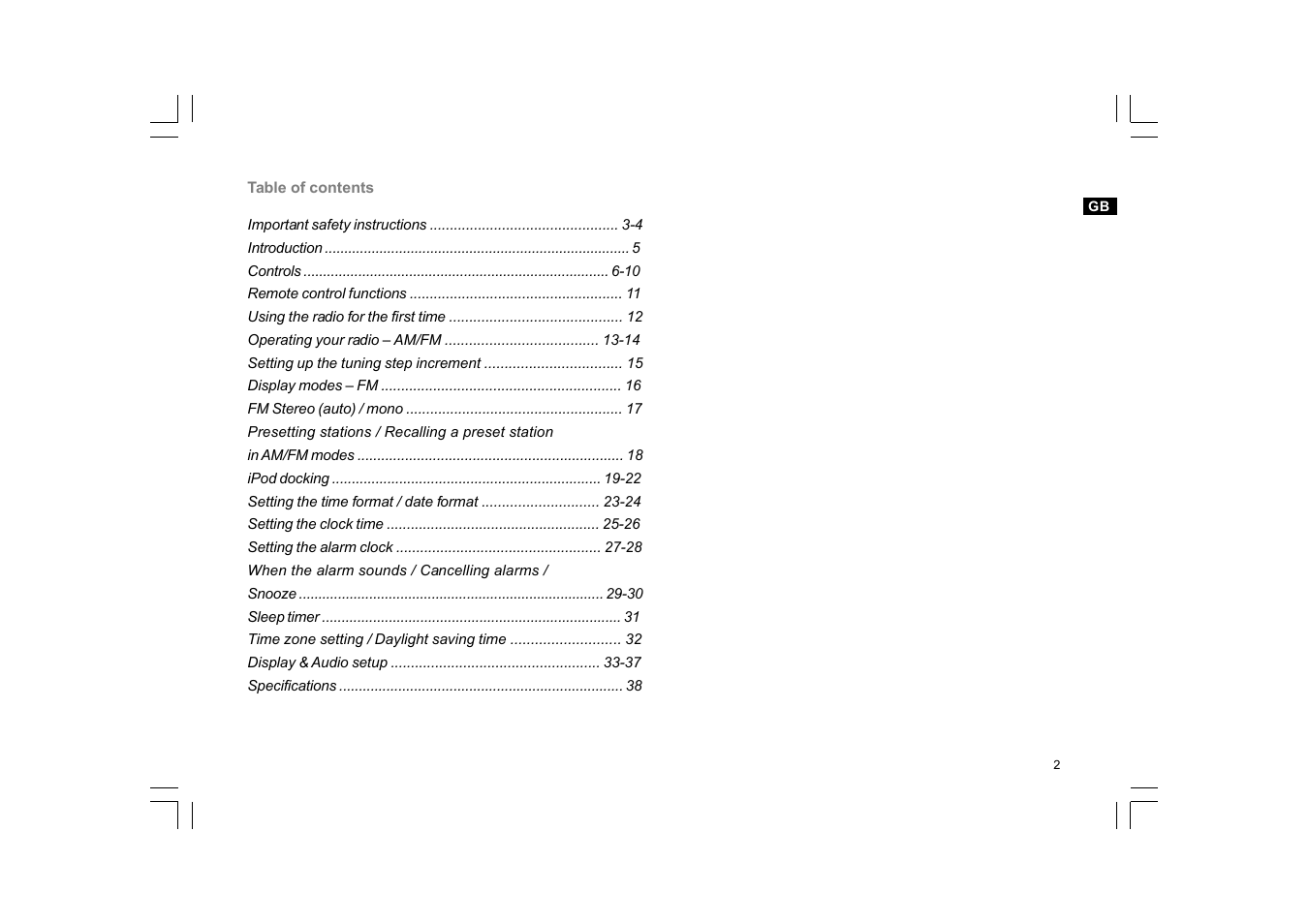 Sangean WR-5 (R2) User Manual | Page 3 / 39