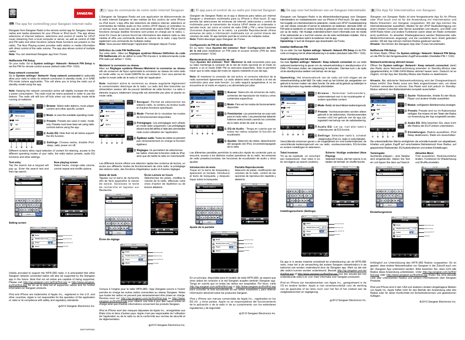 Sangean WFR-28D (V1) User Manual | 1 page