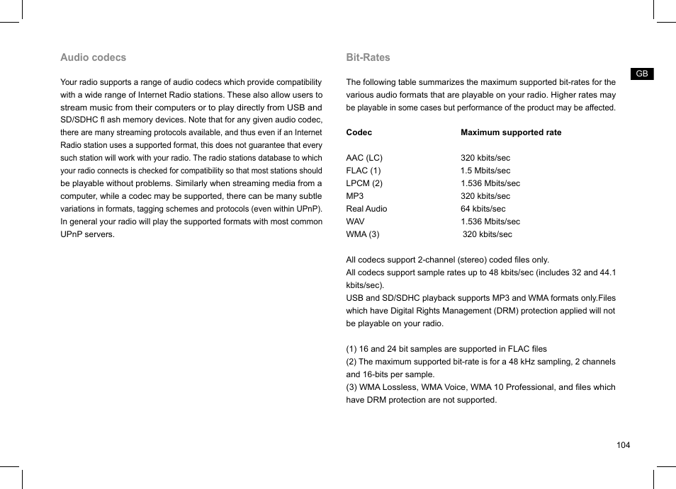 Sangean DDR-63+ (V1) User Manual | Page 105 / 107