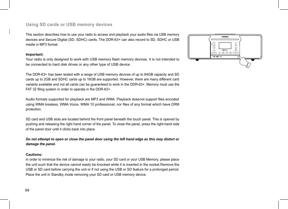 Sangean DDR-63+ (V1) User Manual | Page 70 / 107