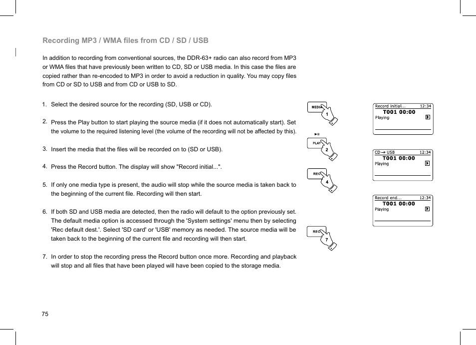 Sangean DDR-63+ (V1) User Manual | Page 76 / 107