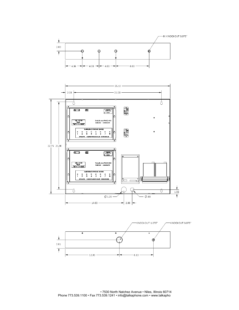 Cu-16 command unit with cover | Talkaphone CU-16 Area of Refuge Surface Mount Command Unit User Manual | Page 3 / 5