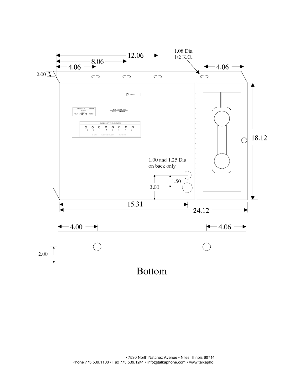 Cu-8 installation instructions | Talkaphone CU-8 Area of Rescue Surface Mount Command Unit User Manual | Page 3 / 5