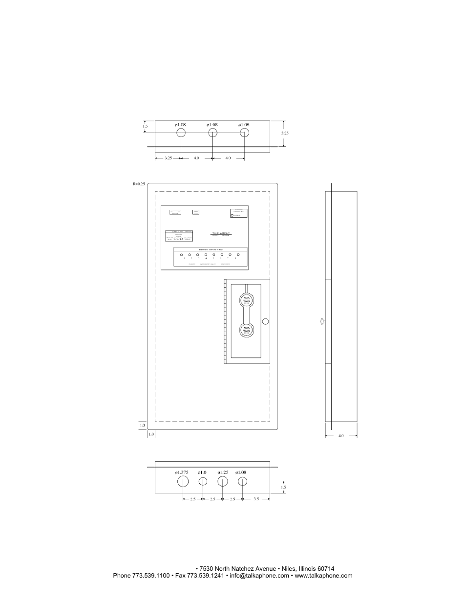 Cu-8 installation instructions | Talkaphone CU-8R Area of Rescue Flush Mount Command Unit User Manual | Page 3 / 5