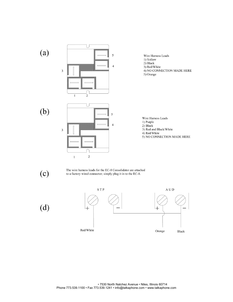 Cu-8 installation instructions | Talkaphone CU-8R Area of Rescue Flush Mount Command Unit User Manual | Page 5 / 5