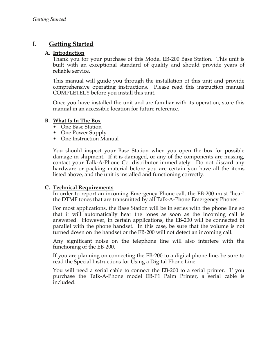 Talkaphone EB-200 Base Station User Manual | Page 2 / 9