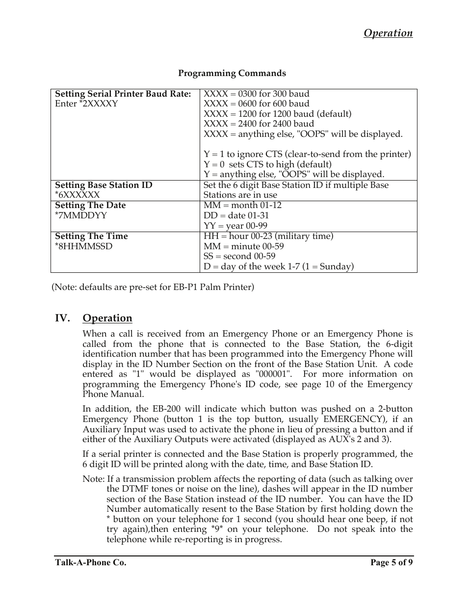 Talkaphone EB-200 Base Station User Manual | Page 5 / 9