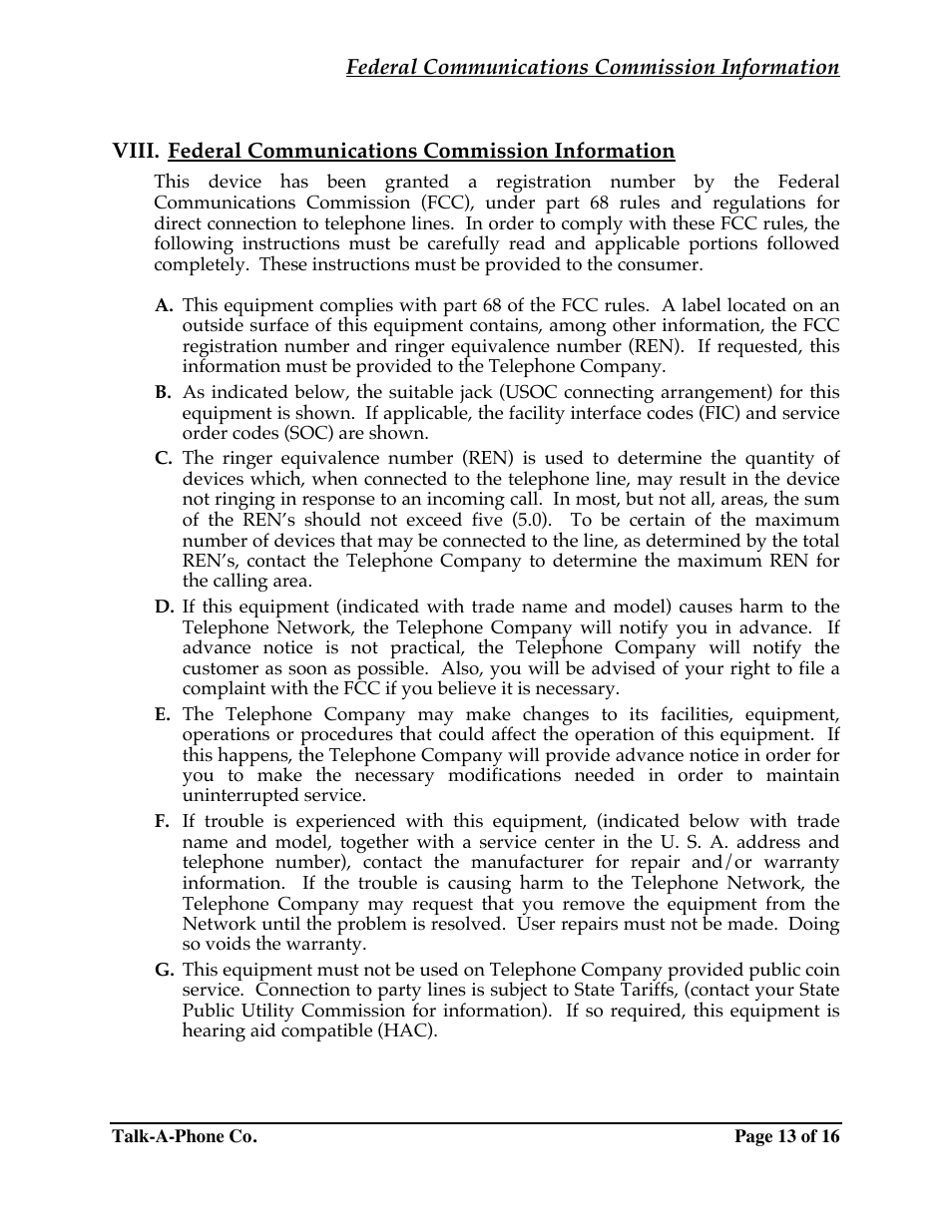 Talkaphone EC-8 Emergency Phone Consolidator User Manual | Page 13 / 16