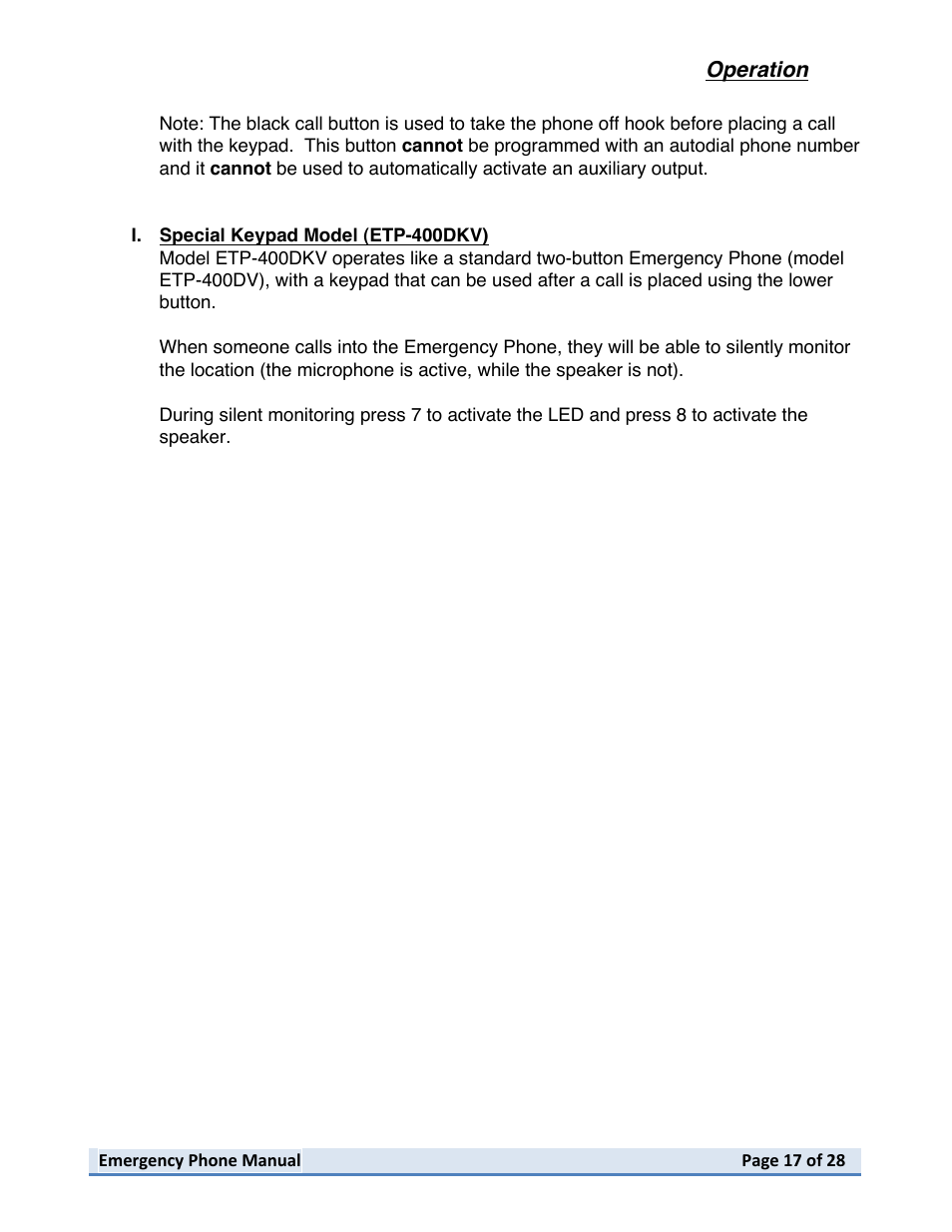 Talkaphone ETP-402V Dual Button Emergency / Information Phone User Manual | Page 17 / 28