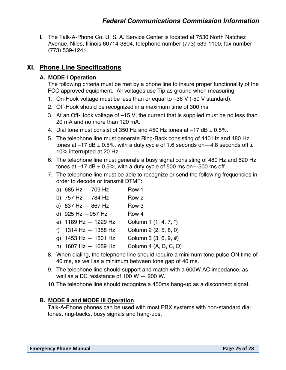 Talkaphone ETP-402V Dual Button Emergency / Information Phone User Manual | Page 25 / 28