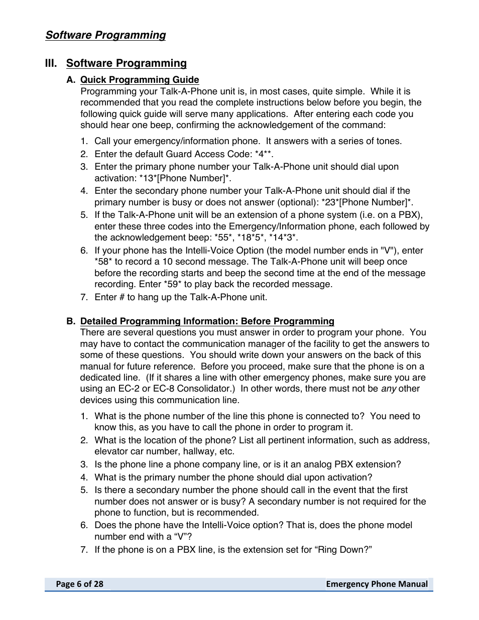 Talkaphone ETP-402V Dual Button Emergency / Information Phone User Manual | Page 6 / 28