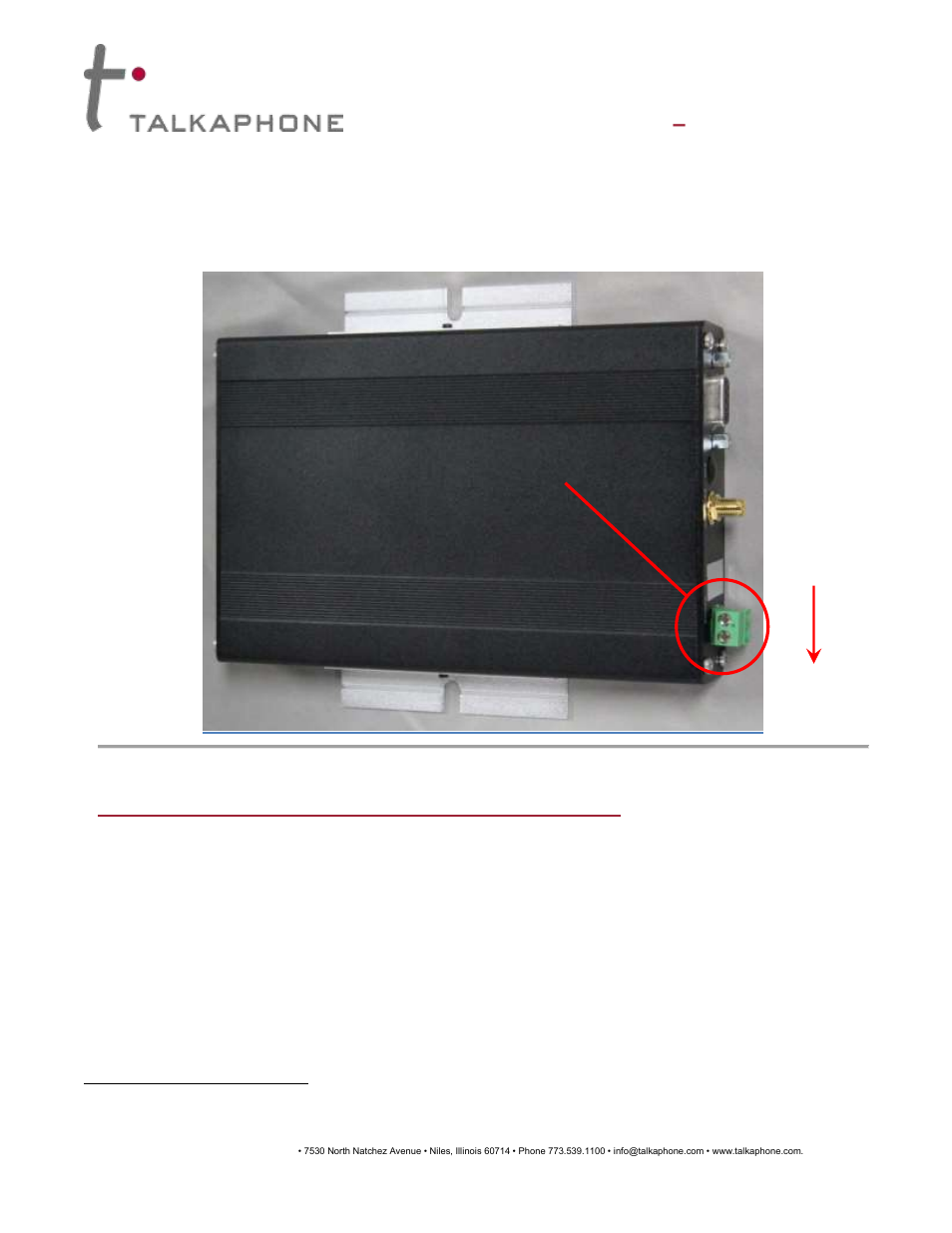 Talkaphone ETP-CDMA-V CDMA Cellular Interface User Manual | Page 5 / 6