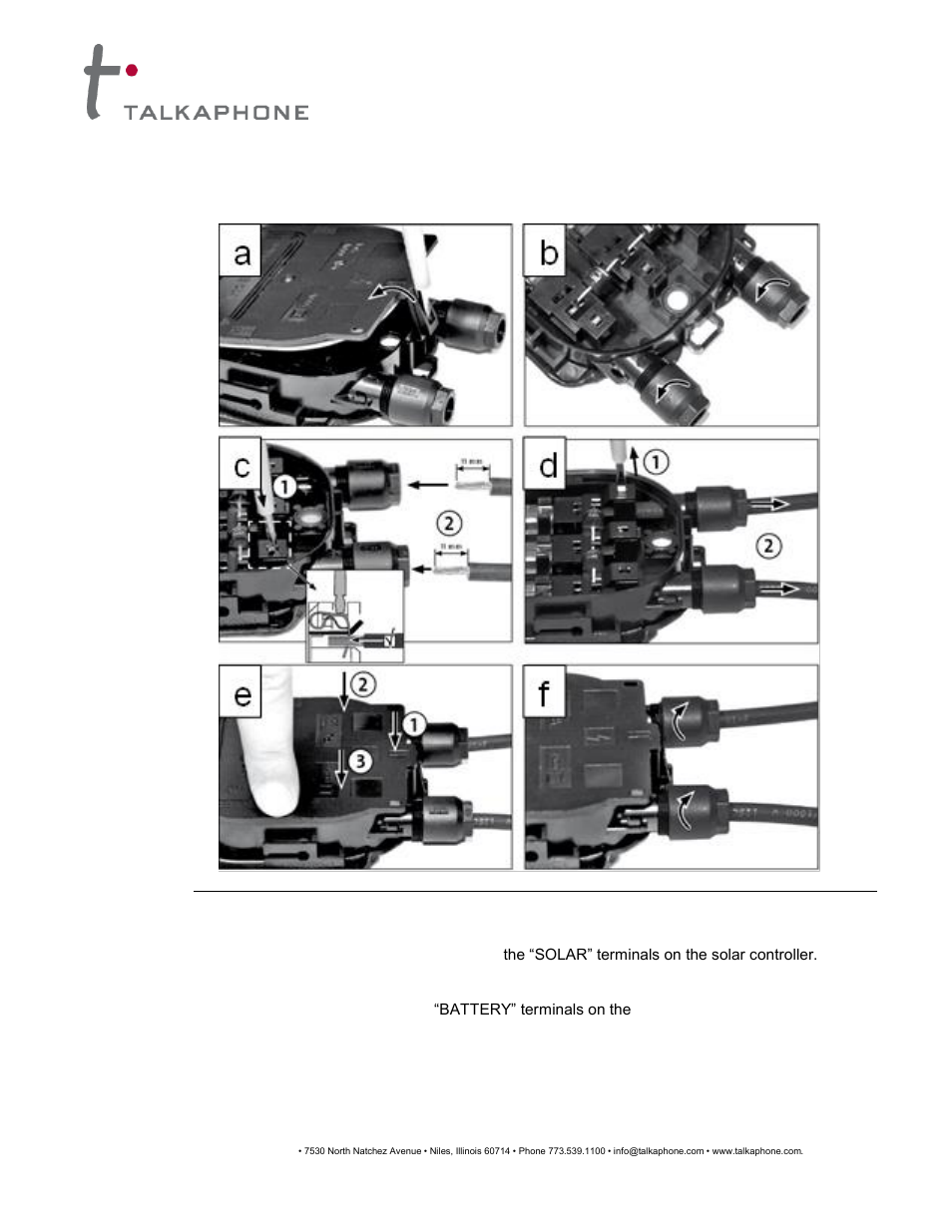 Solar kit installation instructions | Talkaphone ETP-MTE-WP Wireless ECO TOWER with Pole User Manual | Page 18 / 25